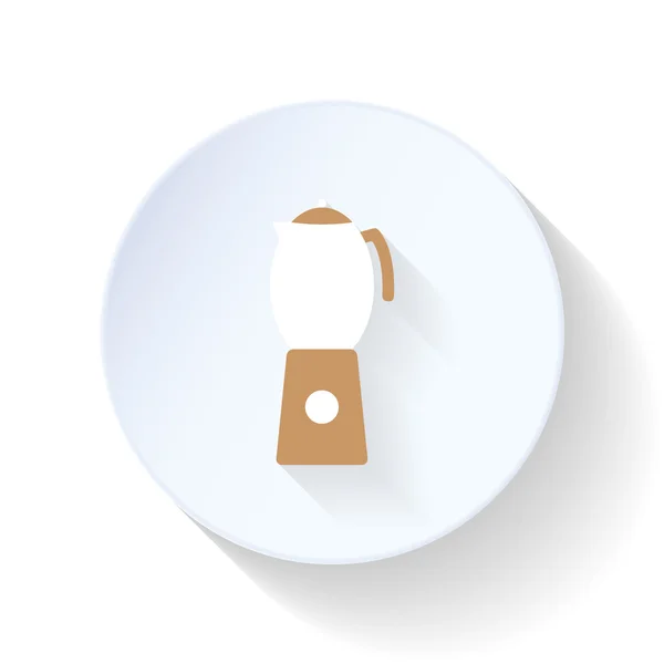 Geyser café icône plate — Image vectorielle