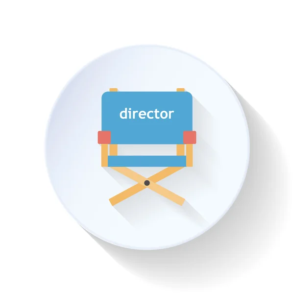 The director's chair flat icon — Stock Vector