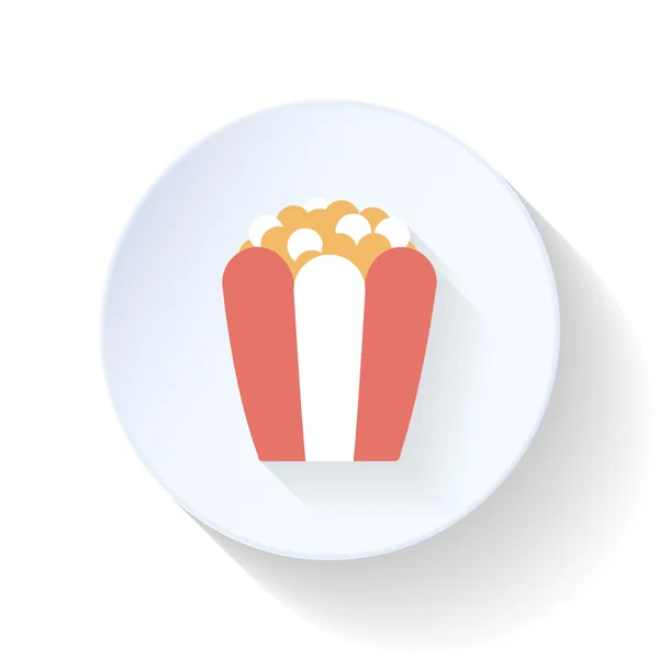 Popcorn icona piatta — Vettoriale Stock