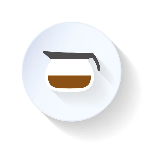 Чашка кавової плоскої ікони — стоковий вектор
