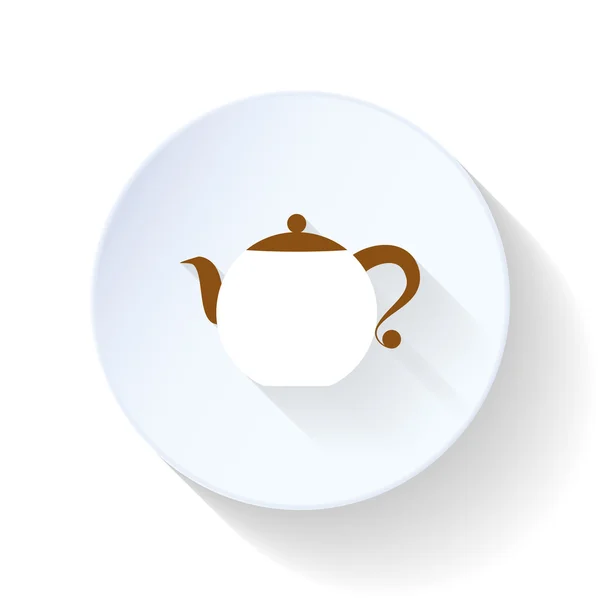 Kávu hrnce ploché ikony — Stockový vektor