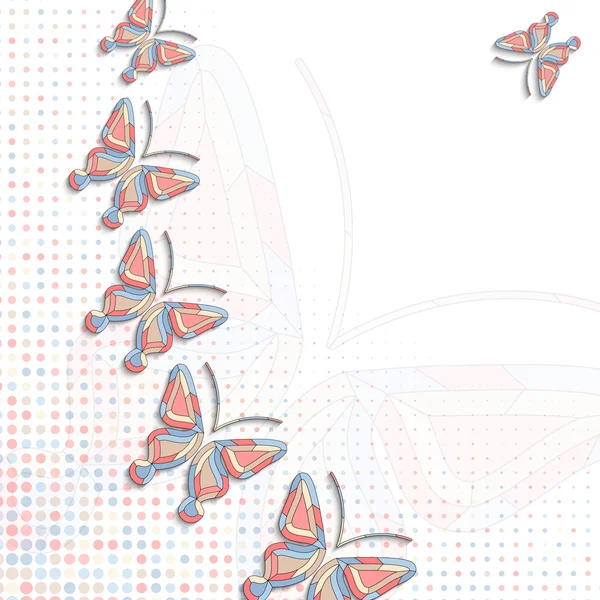 Fondo con mariposas — Vector de stock