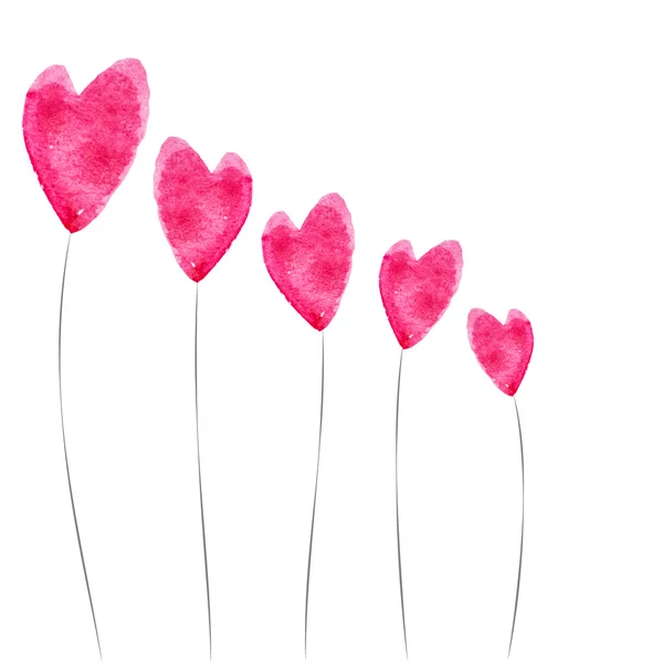 Kwiaty w kształcie serca — Wektor stockowy