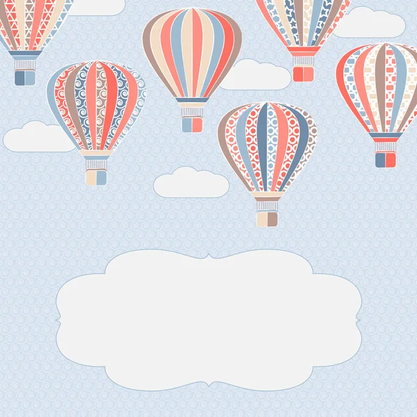 Hava balonu arka plan — Stok Vektör