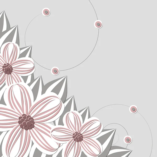 Fondo con flores abstractas — Archivo Imágenes Vectoriales