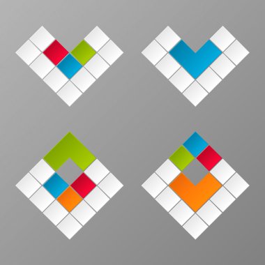 Vektör geometrik renkli şekiller