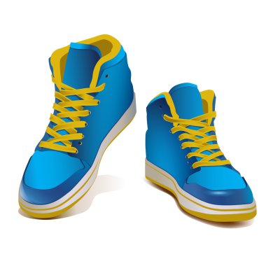 Vector realistic and detailed sneakers clipart