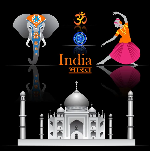 India vector set — Stockvector