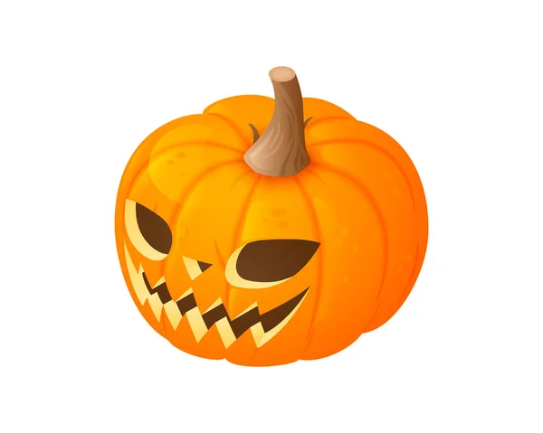 Dynia Halloween Widoku Izometrycznym Jest Izolowana Białym Tle Ilustracja Wektora — Wektor stockowy