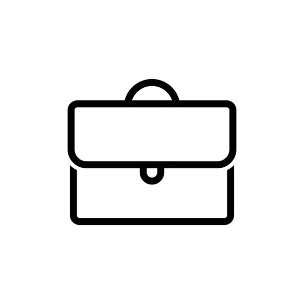 Line Icon Briefcase Isolated White Background Black Vector Icon — стоковый вектор