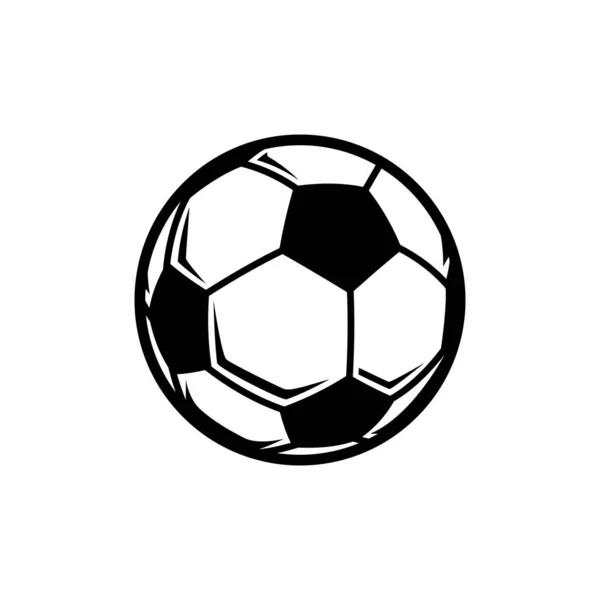 Soccer Ball Icon Soccer Ball Black Symbol Isolated White Background — Stock Vector