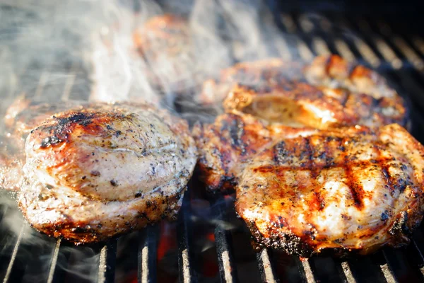 Grill Smoke Pork Loin. — Stock Photo, Image