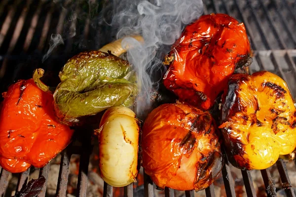 Vegetable and Meat on BBQ Grill XXXL — Stock Photo, Image