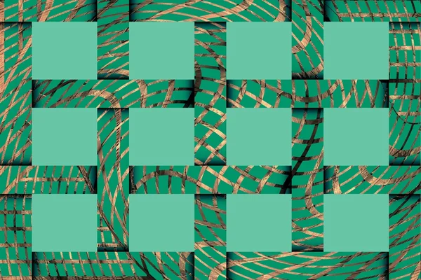 Fond vert clair de fête abstrait de 12 cellules de cadre — Photo