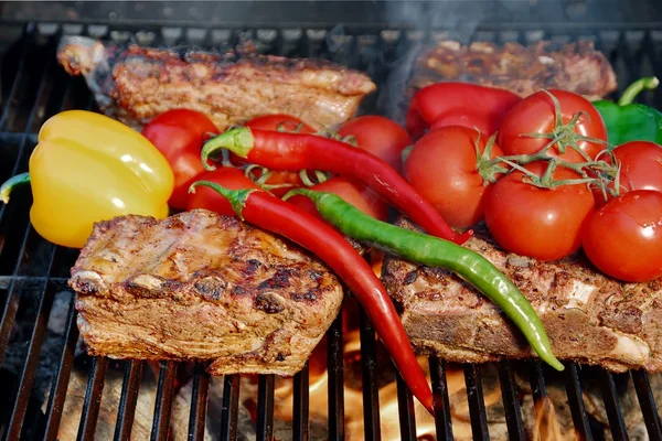 Gegrillter Schweinebauch — Stockfoto