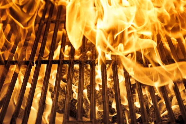 Glowing coal in BBQ Grill — Stock Photo, Image