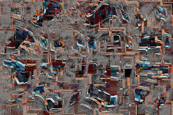 Patchwork abstraktní mozaika vzor pozadí — Stock fotografie