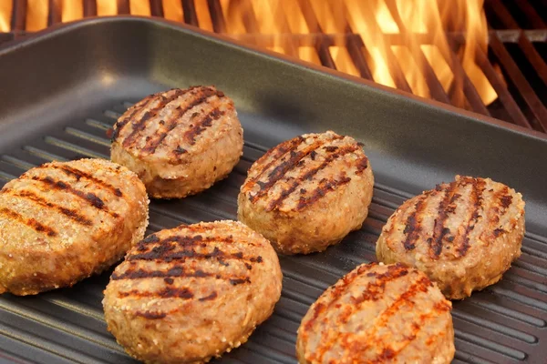 Tedd a grill pan xxxl Burger — Stock Fotó