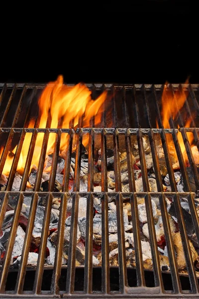 Hot BBQ Grill and Burning Flames, XXXL — Stock Photo, Image