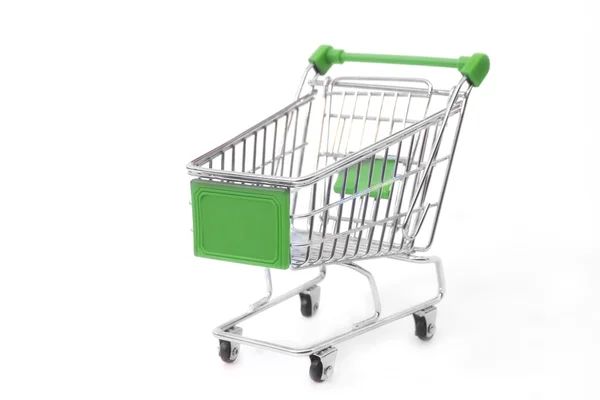 Shopping cart, white isolated — Stock Photo, Image