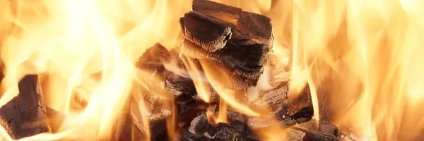 Burning Coals close-up — Stock Photo, Image