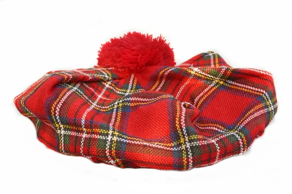 Sombrero escocés de tartán. Capó — Foto de Stock