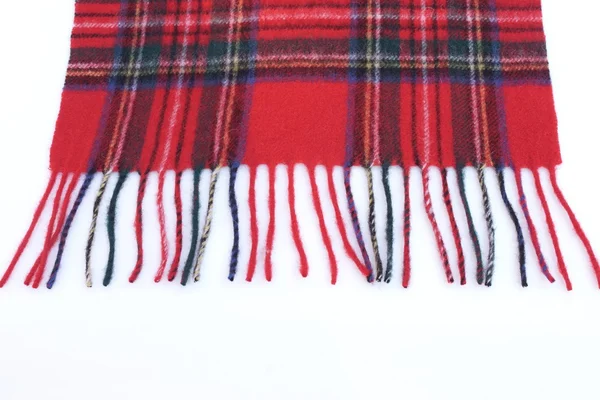 Warm and soft red Tartan Scarves — Stock Photo, Image