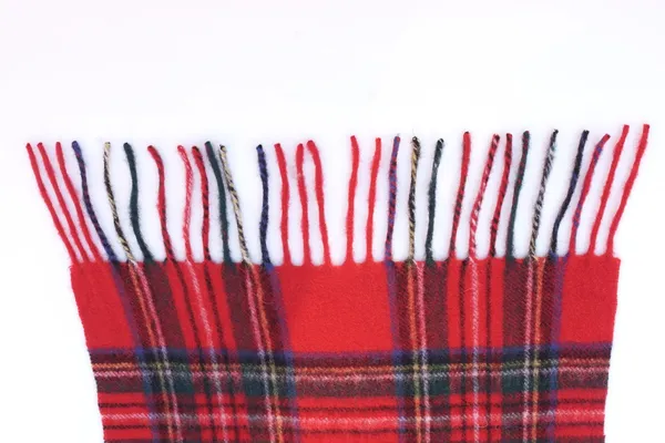 Warm and soft red Tartan Scarves — Stock Photo, Image