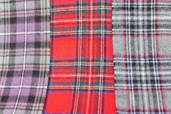 Syal Tartan Berwarna — Stok Foto