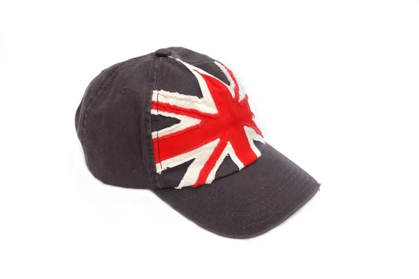 Gorra de béisbol azul oscuro con bandera británica — Foto de Stock