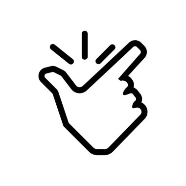 Kolay bir ikon. Parmak şıklatma işareti