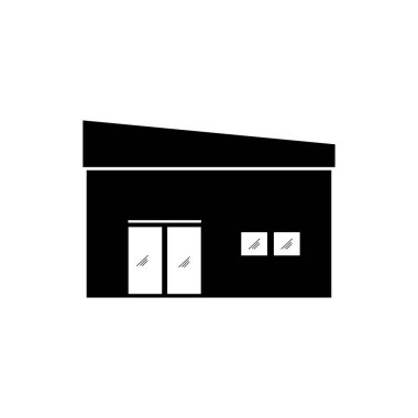 Tek katlı bir binanın kapı ve pencereleri