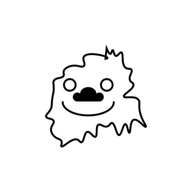 Bulanık burunlu neşeli yüz işareti