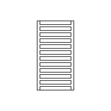 Merdiven ince çizgiler işareti. Popüler simge