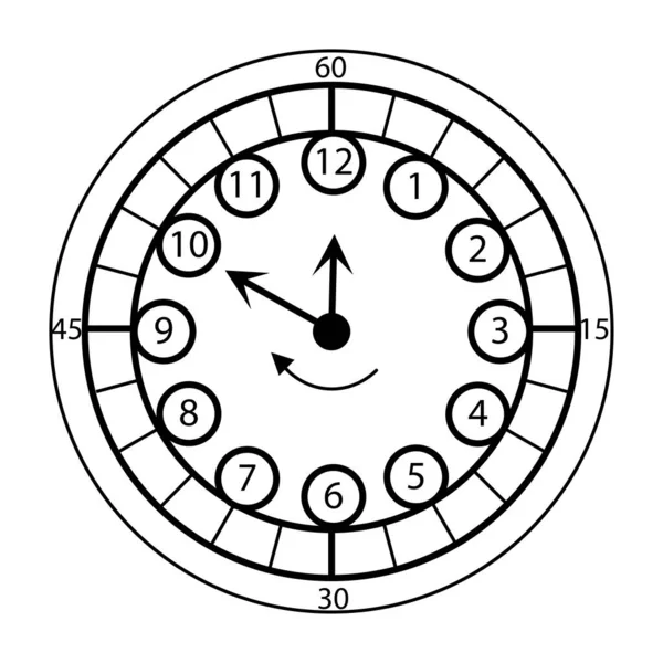 時計のアイコン 子供用の矢印 — ストックベクタ