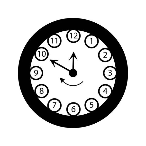 Relógio Com Ícone Setas Educação — Vetor de Stock