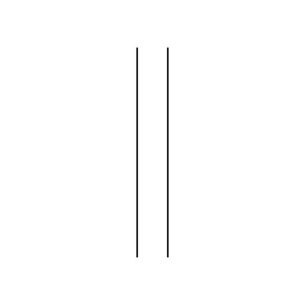 Zwei Parallele Linien Unterzeichnen Dünne Linien — Stockvektor