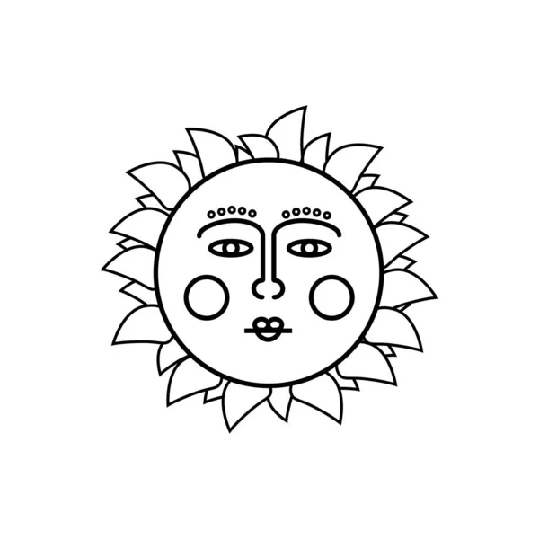 Sun Eyes Nose Sign Spring Sun — Stock Vector