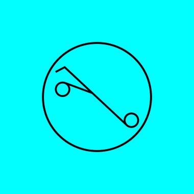 Bebek arabası bir daire simgesinde katlandı