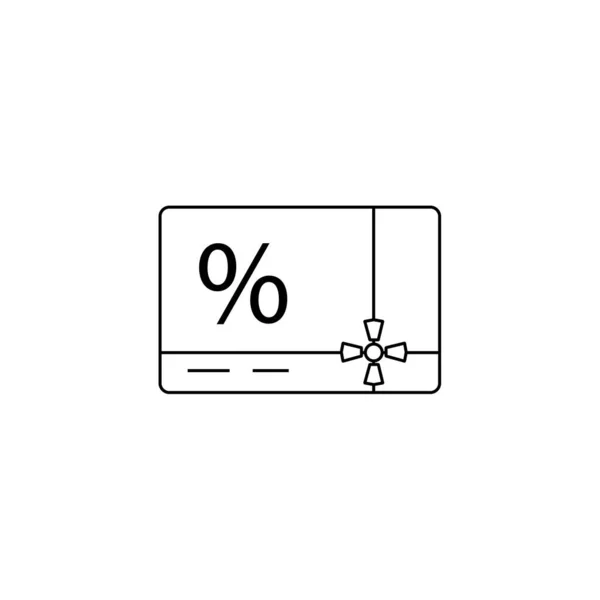 Kortingskaart Met Percentage Bloementeken — Stockvector