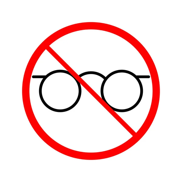 Glasses Prohibited Icon Can Goggles — Stock Vector