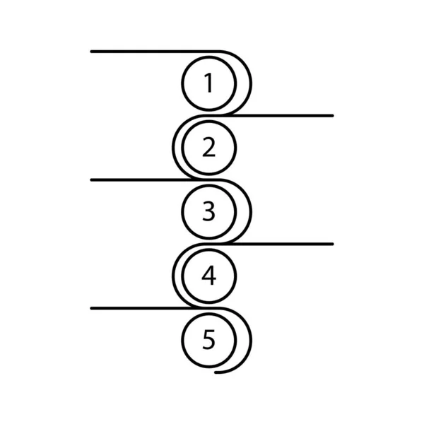 Five Steps Goal Sign Numbers One Five — 图库矢量图片