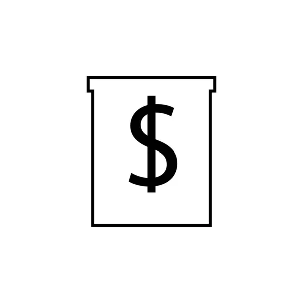 Building Dollar Sign Bank — Wektor stockowy