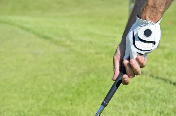 Guante y palo de golf — Foto de Stock