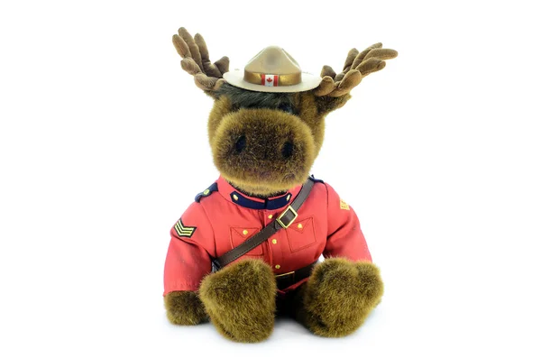 Royal Canadian Mounted Police Moose juguete suave — Foto de Stock