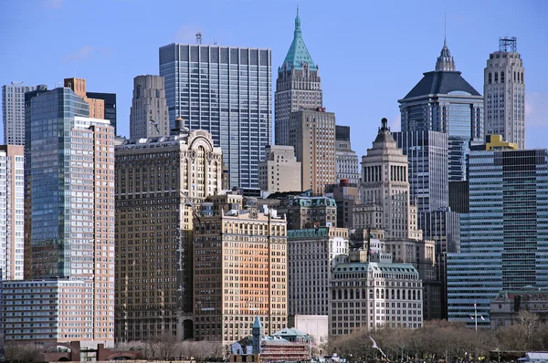 Manhattan downtown skyline Stock Image