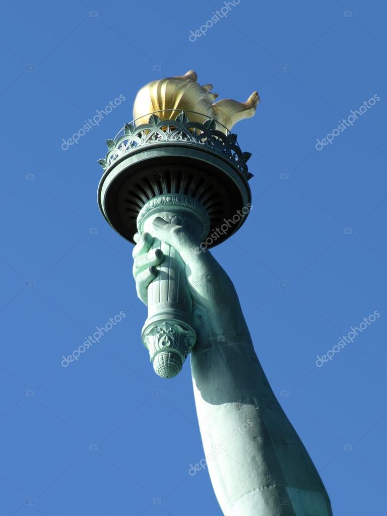 Statue of Liberty torch closeup Stock Photo by ©hurleysb 28168313