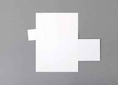 boş temel ileti örneği. düz Antetli Kağıt, kartvizit, zarf