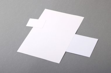 boş temel ileti örneği. düz Antetli Kağıt, kartvizit, zarf