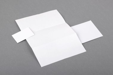 boş temel ileti örneği. Antetli Kağıt, kartvizit, envelo katlanmış